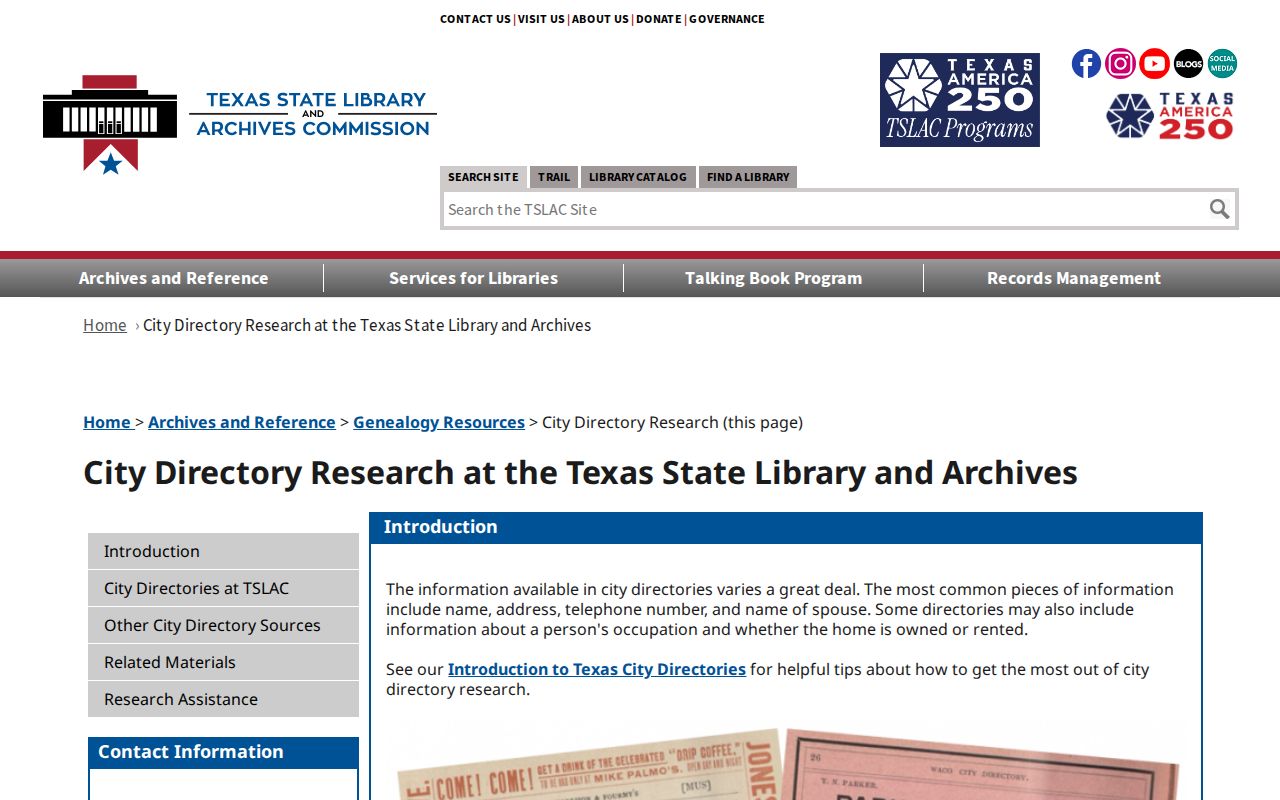 Bedford city directory Texas State Library reference guide